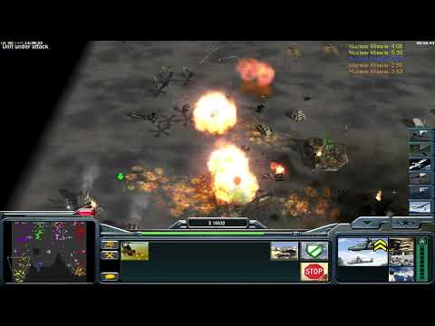 Generals Zero Hour - Usa Laser 10k (4v4) Hard Army - China Nuke
