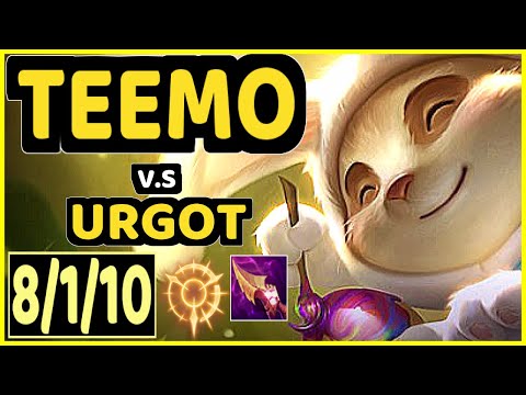 TEEMO vs URGOT - 8/1/10 KDA MID GAMEPLAY - NA Ranked MASTER