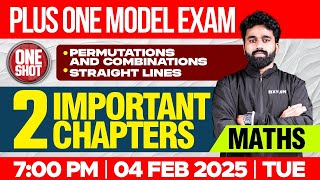 Plus One Model Exam One Shot | Maths - Permutations And Combinations, Straight Lines