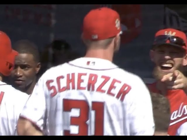 Max Scherzer accidentally celebrates a walk off in the 8th inning, a breakdown