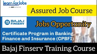 Bajaj Finserv Training with Assured Job Course | NIIT Banking Course | Private Bank Jobs