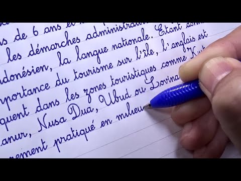My Handwriting in Classy, Beautiful French Cursive Writing | Sped Up | Écriture Cursive Française