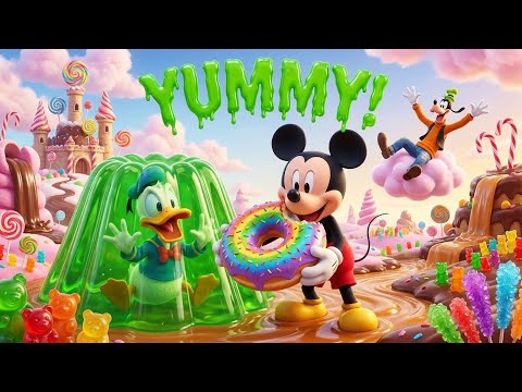 MICKEY in CANDY LAND! 🍭🍬 Eating Giant Lollipops & Gummy Bear! | Funny Mickey Animation