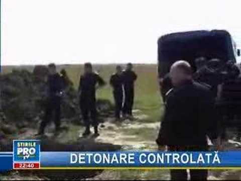 Munitie detonata controlat