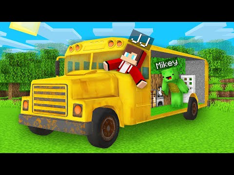 Ultimate Minecraft Bus Survival Challenge - JJ and Mikey Risk It All in Maizen