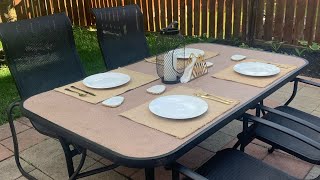 Patio Furniture Makeover | Spray Painting Our Patio Set | DIY Patio Upcycle | MelDidItHerself