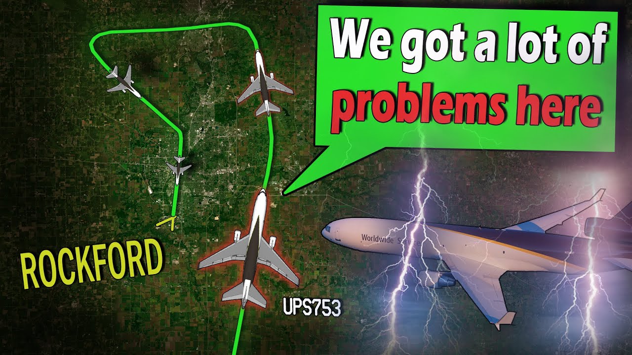Plane is STRUCK BY LIGHTNING | Multiple Issues for UPS MD-11 at Rockford!