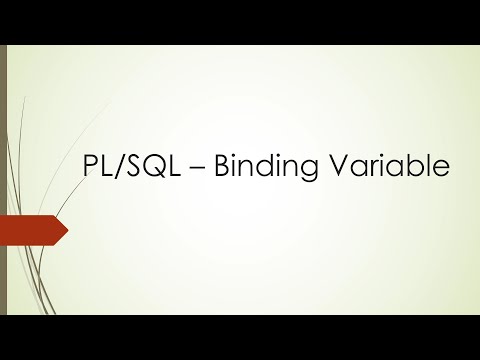 Oracle Plsql Bind Variables