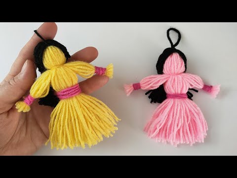 How to Make a Woolen Doll | Easy Doll with Yarn | Wool craft ideas