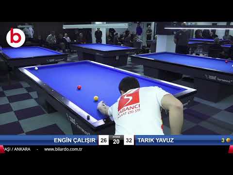 ENGİN ÇALIŞIR & TARIK YAVUZ Bilardo Maçı - İZMİR STADIUM BİLARDO ÖZEL 3 BANT TURNUVASI-ÇEYREK FİNAL