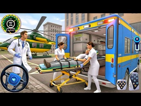 Real New Ambulance Driving 3D Rescue Simulator Games 911 US Emergency Landing Video Android Gameplay