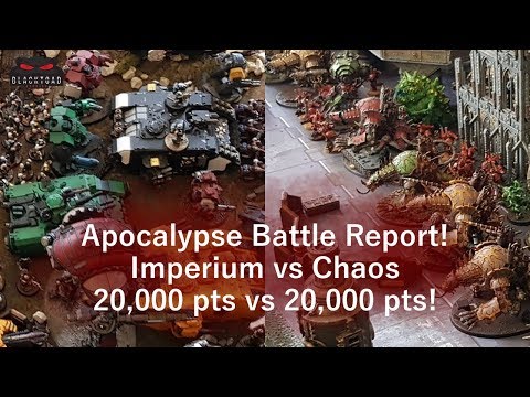 Apocalypse 8th Edition - 40,000 points of Imperium Vs Chaos - Warhammer 40k Battle Report