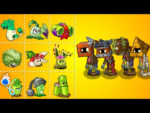 Pvz 2 All BOXING Plants Attack Armor-Head Zombie Fight - Plants vs Zombies 2