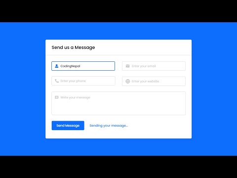 Create A Working Contact Form In Html Css Javascript Php
