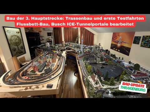 Bau der 3. Hauptstrecke: Trassenbau & erste Testfahrten, Flussbett-Bau, ICE-Tunnelportale bearbeitet