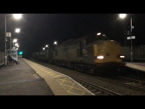 DRS/ROG 37069 and 37611 head through Thurston on 3S01