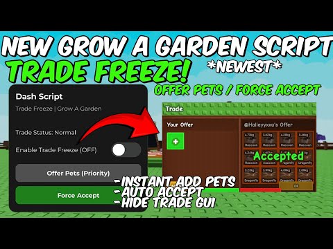 Новый скрипт Grow A Garden: заморозка торговли | Обновление торговли 💱 | Ссылка на Pastebin 📜 | П...