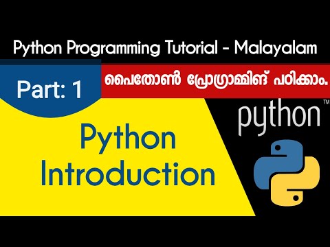 Introduction Python Programming Tutorial Malayalam Part 1 0f 22