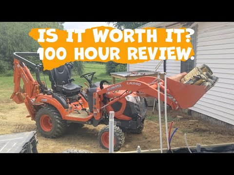 100 hour review Kubota BX23S Tractor and backhoe