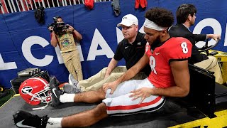 Georgia WR Carted Off After Brutal Leg Injury | Georgia vs Florida