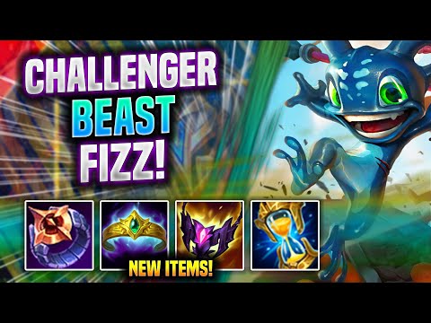 CHALLENGER PICKS FIZZ WITH NEW ITEMS! - Challenger  Plays Fizz MID vs Akali! | Preseason 2022