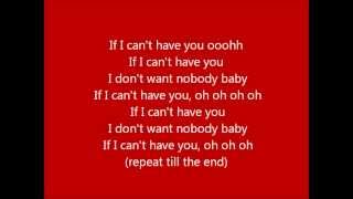 Glee - If I can&#39;t have you - Lyrics