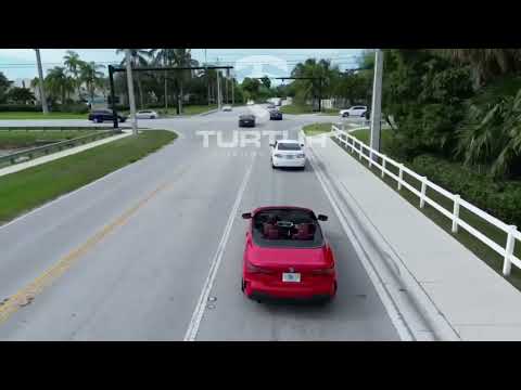 BMW Red Convertible Drone Shots!