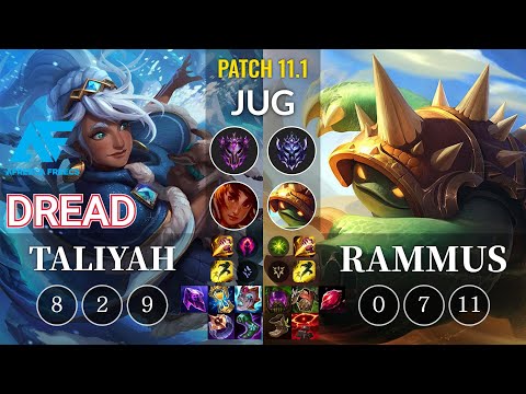 AF Dread Taliyah vs Rammus Jungle - KR Patch 11.1