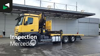 Mercedes-Benz Arocs 2851 6X2 Palfinger PK22002-EH Crane Kran German Truck Reta flatbed truck | Image 4 - Autoline