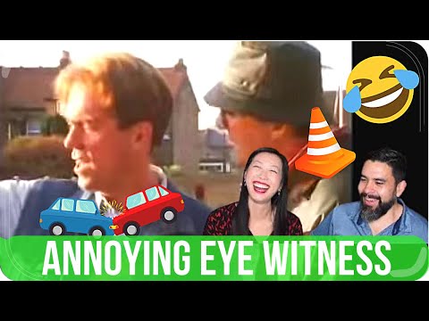 🚙💥A Bit of Fry & Laurie: Annoying Eye Witness | Americans React😂🤣