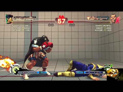 Super Street Fighter 4: Balrog (lonewiso) vs M. Bison (HadesFighter260)