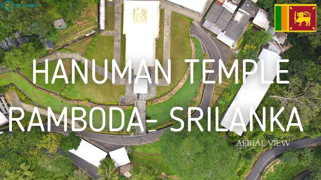 Behold the captivating aerial vistas of Sri Bhakta Hanuman Temple.