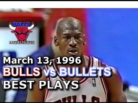March 13 1996 Bulls vs Bullets highlights