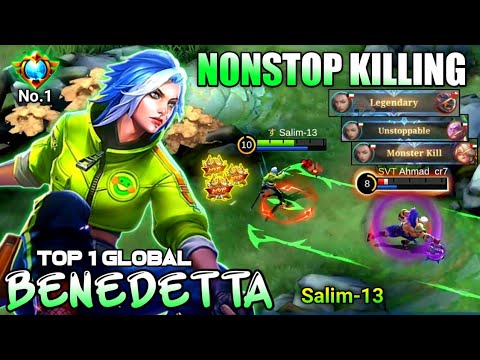 LEGENDARY!! Nonstop Killing Benedetta Insane LifeSteal!! - Build Top 1 Global Benedetta ~ MLBB