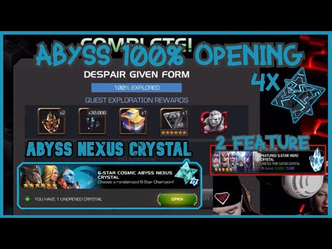 Abyss 100% reward opening-nexus abyss 6 star and 4x 6 star crystals / marvel contest of champions