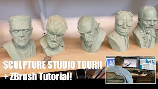 סיור בסטודיו טוני צ'יפריאנו + הצצה למסלול ZBRUSH חדש! #zbrush #tutorial