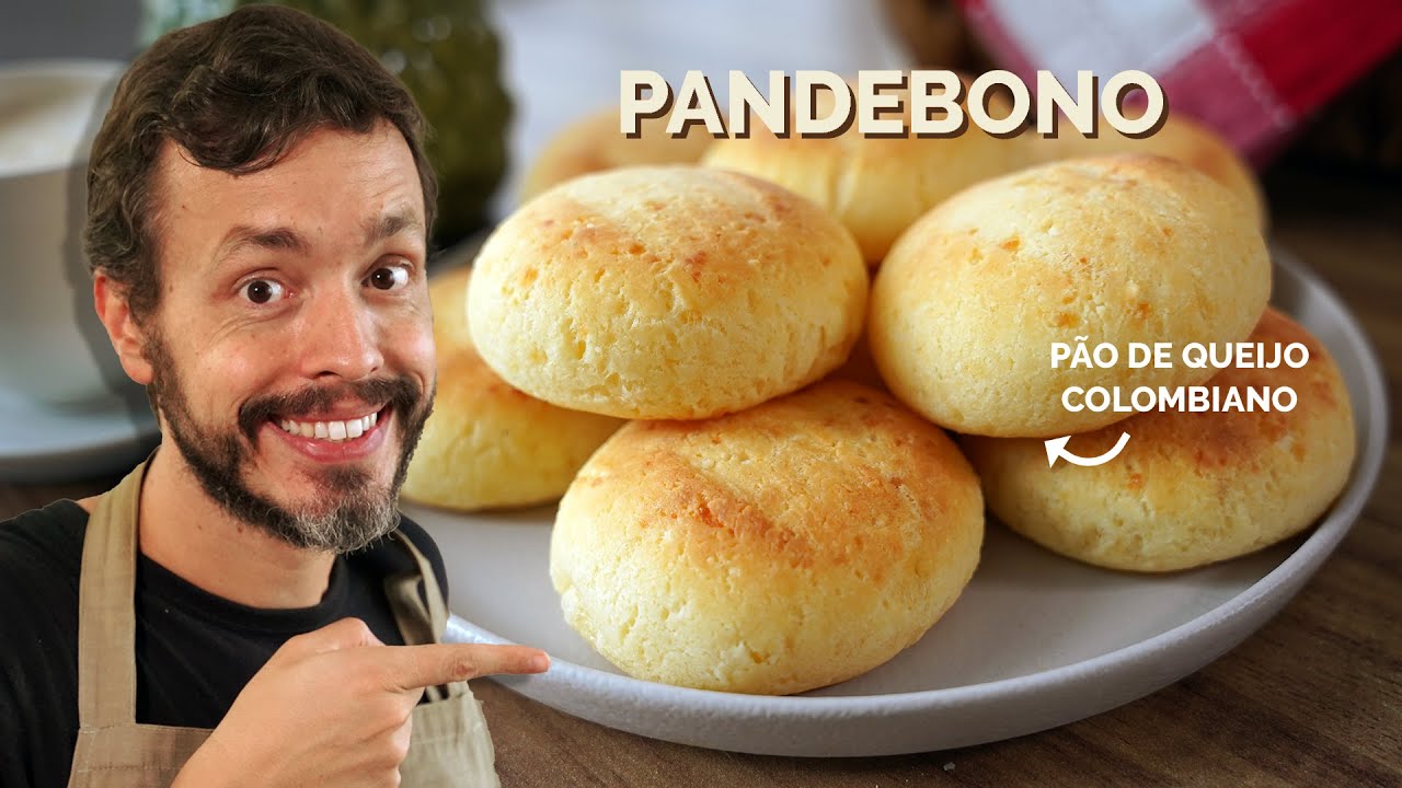 PANDEBONO - Receita do pão de queijo colombiano que é levemente adocicado