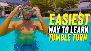 Learn to tumble turn flip while swimming freestyle
