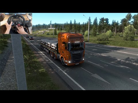 Scania R(620HP) in Russia | Euro Truck Simulator 2 | Logitech G29 gameplay