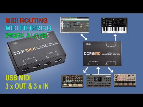 【DOREMiDi】Newest Product Support MIDI Routing & Filtering & Merging & Splitting (HUB-3 Pro)