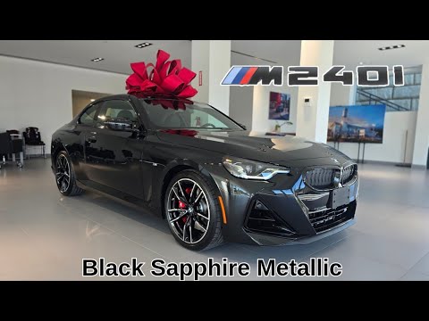 FIRST LOOK! 2026 BMW M240i xDrive Black Sapphire Metallic on Black #bmw #m240i #g42