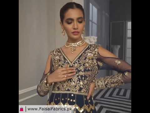 Akbar Aslam Libas e Khas Wedding Collection 3pc Suit AAWC-1329 PERIWINKLE