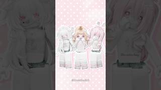 まっしろなお耳のちいさなひつじとねことうさぎのかわいいお揃いコーデ #shorts #roblox #robloxoutfits #ロブロックス