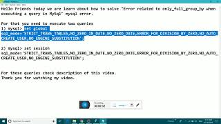 Error related to only full group by when executing a query in MySql