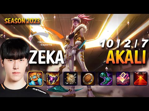 HLE Zeka AKALI vs ORIANNA Mid - Patch 13.22 KR Ranked