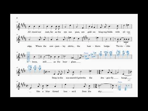 Silent Noon (Vaughan Williams) | G Major | Trinity Grade 8 | Group B | 60 bpm | Sing-Along