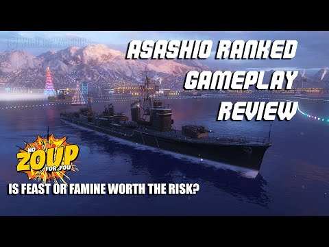 World of Warships Asashio Ranked Gameplay Review