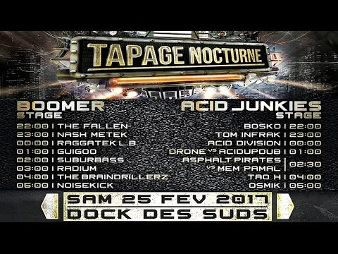 RLB @ Tapage Nocturne w/ Radium Guigoo Noisekick Suburbass Braindrillerz Osmik Metek