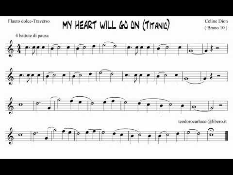 Brano 10 - My heart will go on (Titanic) - Flauto