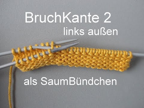 STRICKEN : 01.15 – SaumBündchen links außen